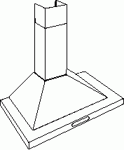 Atag WG3..K Piramide schouwkap, voor combinatie met externe motor Oven-Magnetron Magnetronlamp