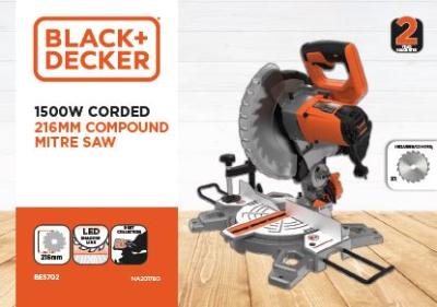 BLACK+DECKER BES702 Type 1 (GB) MITRE SAW onderdelen en accessoires