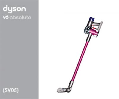 Dyson SV05/v6 absolute 210997-01 SV05 Absolute + Euro (Iron/Sprayed Nickel/Fuchsia) onderdelen