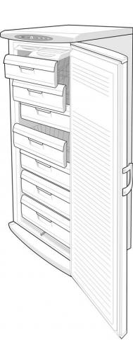 Gorenje ZOS3166/00 F6313W 165732 Koelkast Vriesvakklep