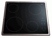 Pelgrim CKT655RVS/P09 Keramische kookplaat met Touch control-bediening Gasfornuis Kookplaat